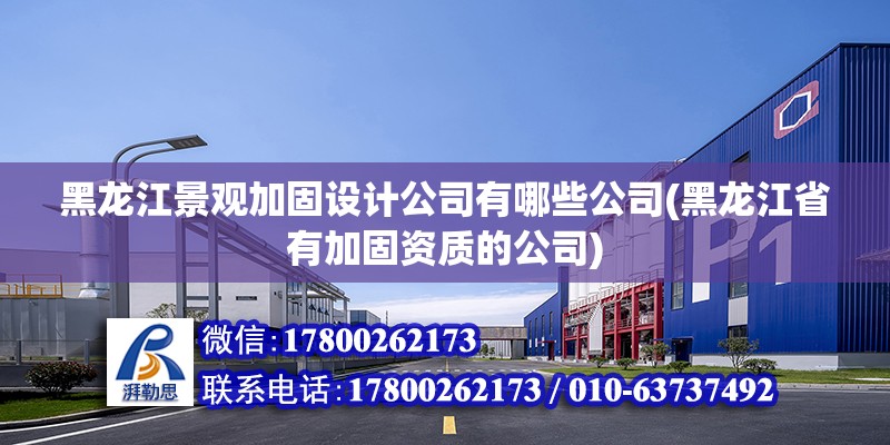黑龙江景观加固设计公司有哪些公司(黑龙江省有加固资质的公司)