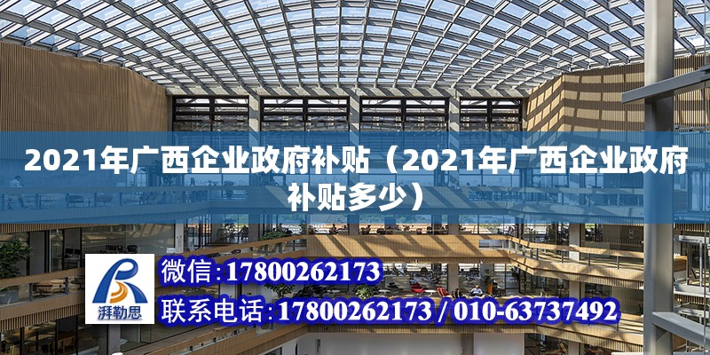 2021年广西企业政府补贴（2021年广西企业政府补贴多少）