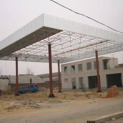 加油站钢结构罩棚施工方案(加油站钢结构罩棚施工安全措施加油站罩棚施工安全措施) 钢结构跳台设计 第1张 加油站钢结构罩棚施工方案(加油站钢结构罩棚施工安全措施加油站罩棚施工安全措施) 钢结构跳台设计 第1张