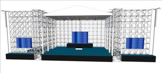 北京舞台钢结构设计（北京舞台钢结构施工难点解析） 建筑效果图设计 第2张