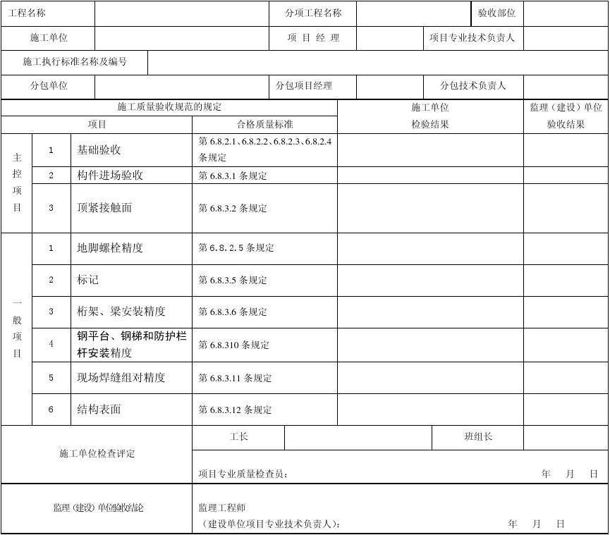 钢结构厂房检验批（钢结构厂房检验批划分）