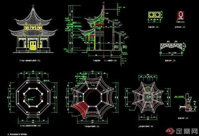 钢结构亭子施工图（钢结构亭子施工图的设计要点） 建筑施工图设计 第3张