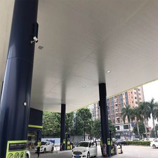 加油站顶棚的具体尺寸是什么 钢结构钢结构停车场设计 第2张 加油站顶棚的具体尺寸是什么 钢结构钢结构停车场设计 第2张