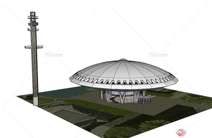 桁架概念建筑模型 结构框架施工 第3张 桁架概念建筑模型 结构框架施工 第3张