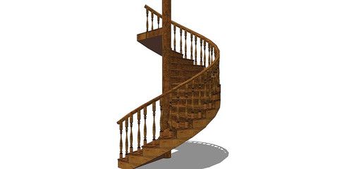 螺旋楼梯su怎么画（sketchupsu中画螺旋楼梯参数调整技巧） 钢结构玻璃栈道设计 第5张