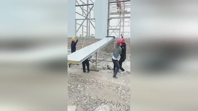 钢架结构彩钢房安装视频大全图片 北京加固施工 第4张