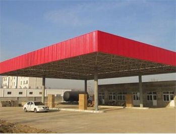 加油站钢架结构图片高清大图（关于加油站钢架结构的高清大图） 建筑消防设计 第2张