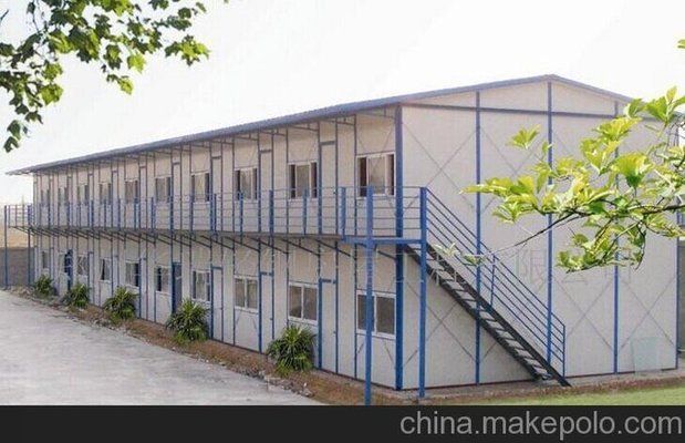集装箱房框架 砌砖图片