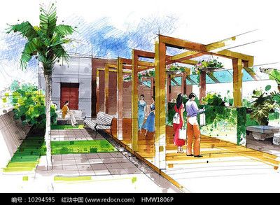 景观廊架手绘图片 钢结构门式钢架施工 第2张 景观廊架手绘图片 钢结构门式钢架施工 第2张
