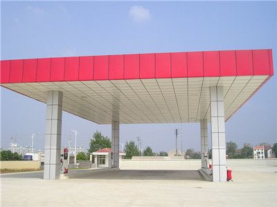 加油站棚罩设计图怎么画
