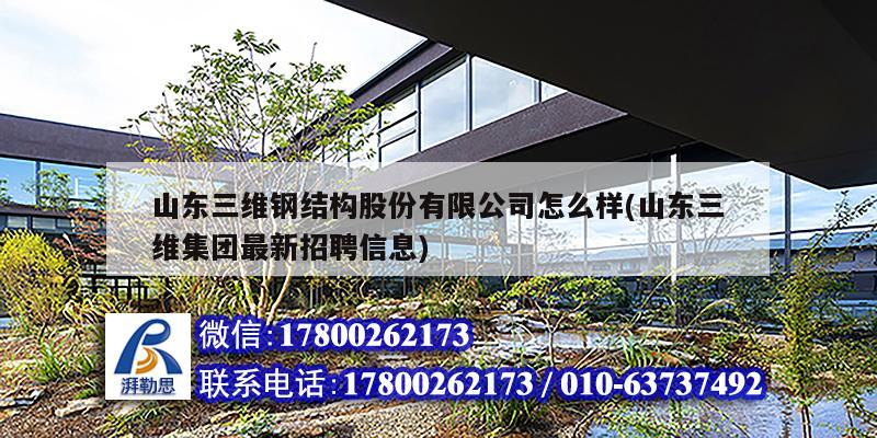 山东三维钢结构股份有限公司怎么样(山东三维集团最新招聘信息) 钢结构钢结构停车场施工
