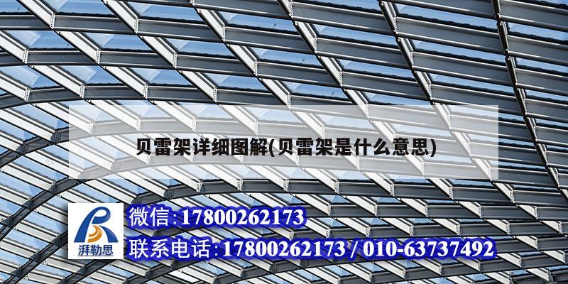 贝雷架详细图解(贝雷架是什么意思) 钢结构钢结构停车场施工
