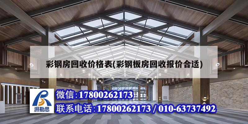 彩钢房回收价格表(彩钢板房回收报价合适) 结构桥梁钢结构设计