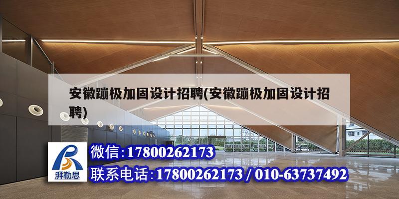 安徽蹦极加固设计招聘(安徽蹦极加固设计招聘) 装饰工装设计