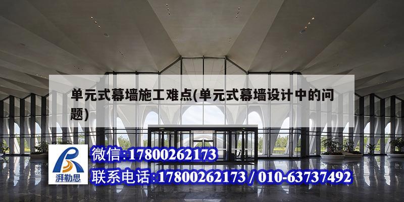单元式幕墙施工难点(单元式幕墙设计中的问题) 建筑效果图设计