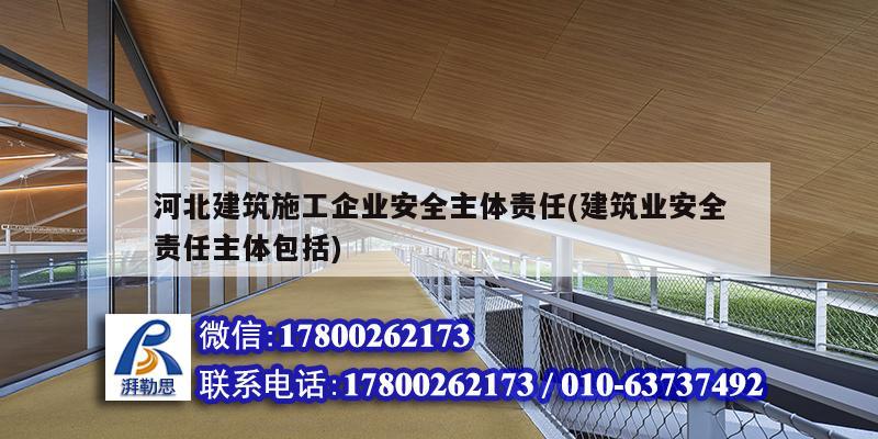 河北建筑施工企业安全主体责任(建筑业安全责任主体包括)